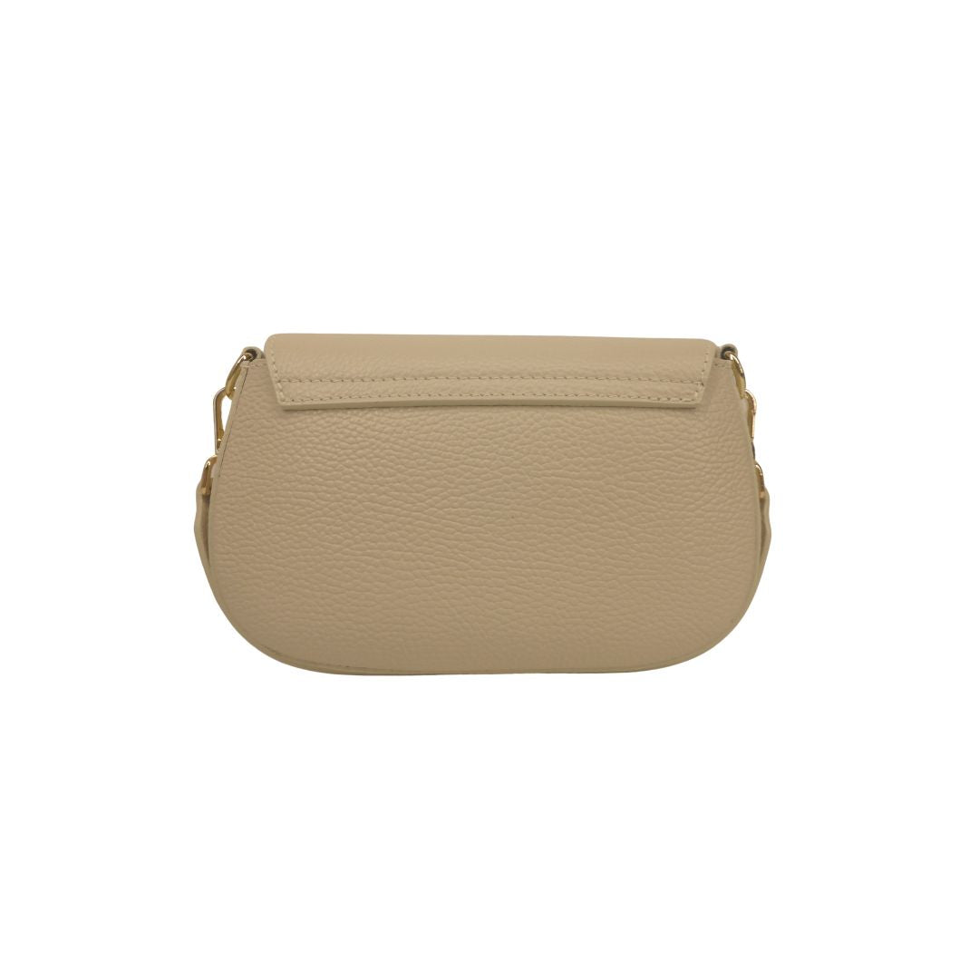 Sac à main en cuir à boucle métallique