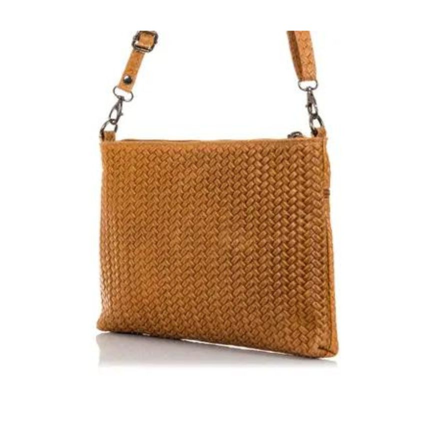 Sac à main en cuir italien - Design tissé élégant et polyvalent