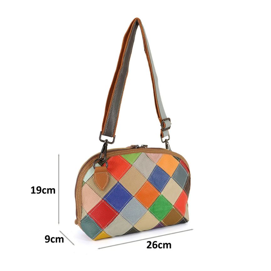 Sac à main en cuir italien coloré avec motif floral