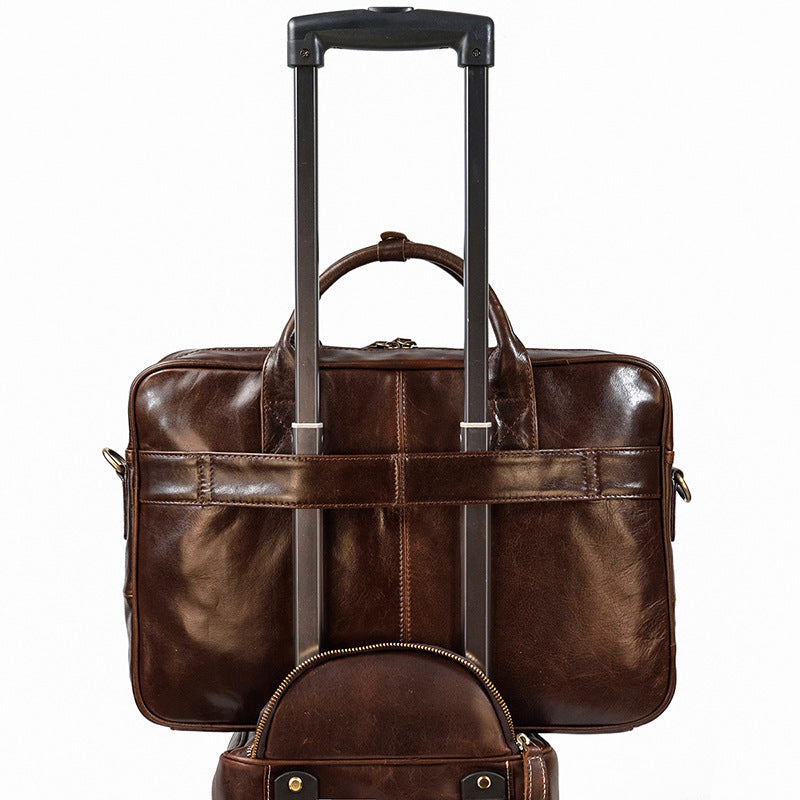 Porte Document en Cuir Vintage pour Homme