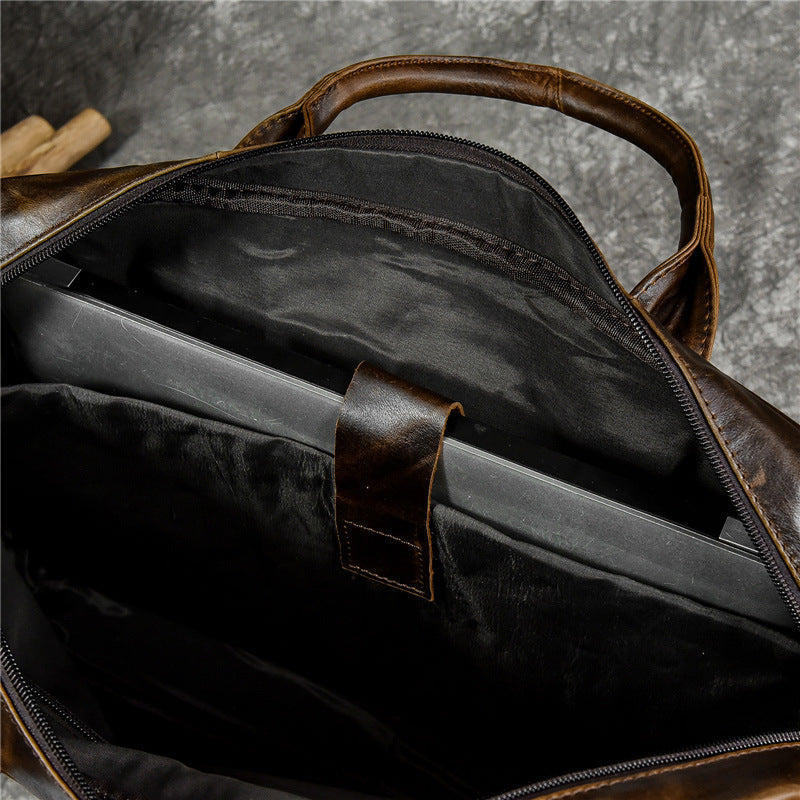 Porte Document en Cuir Vintage pour Homme