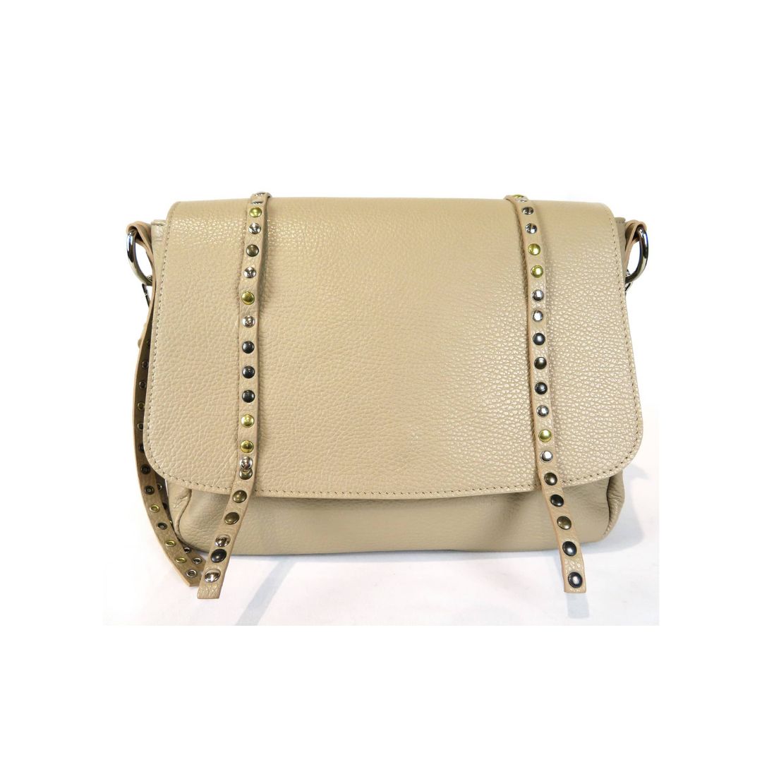 Sac à bandoulière en cuir élégant pour femmes avec clous