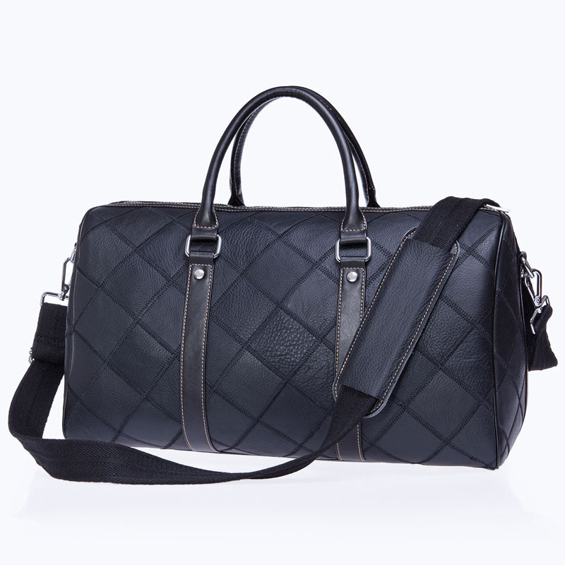 Sac de Voyage à Main Bandoulière Vintage en Cuir Homme