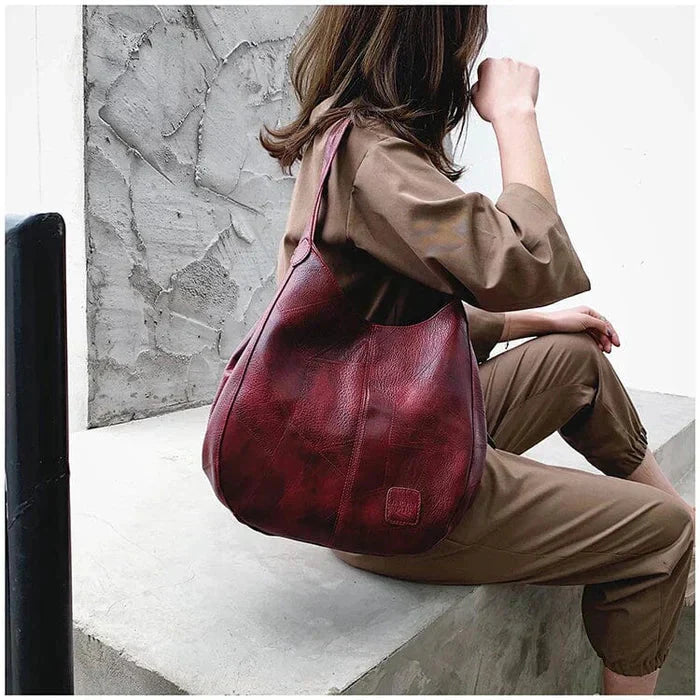 Grand sac à main en cuir pour femmes – modèle élégant et spacieux