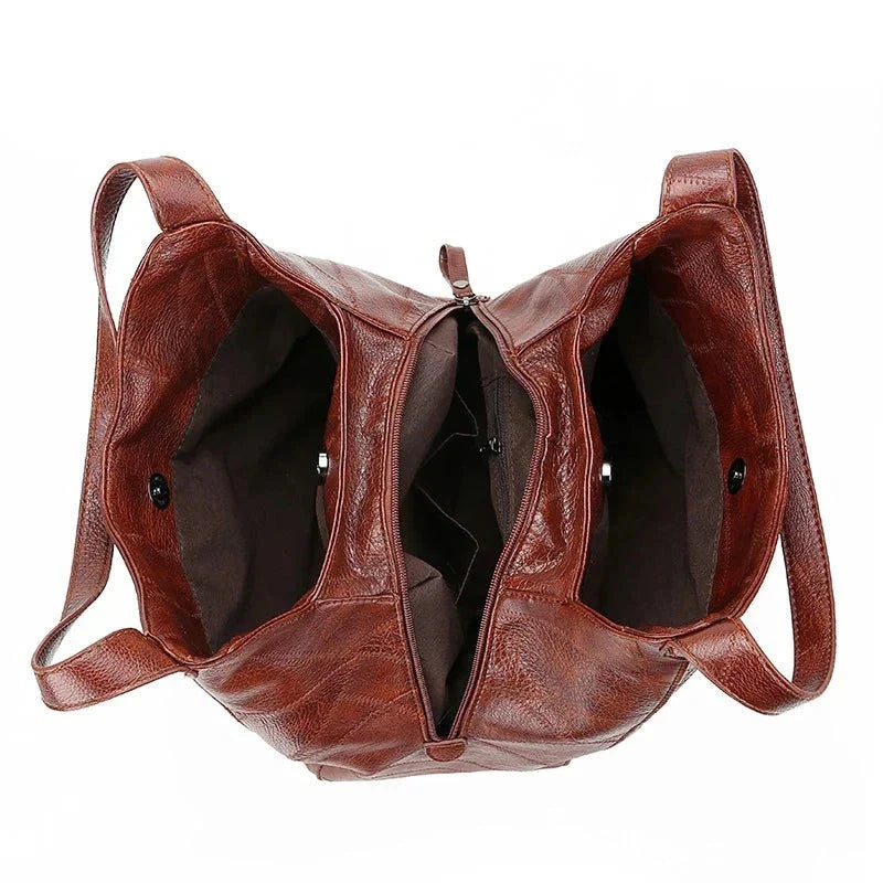 Grand sac à main en cuir pour femmes – modèle élégant et spacieux