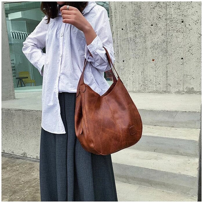 Grand sac à main en cuir pour femmes – modèle élégant et spacieux