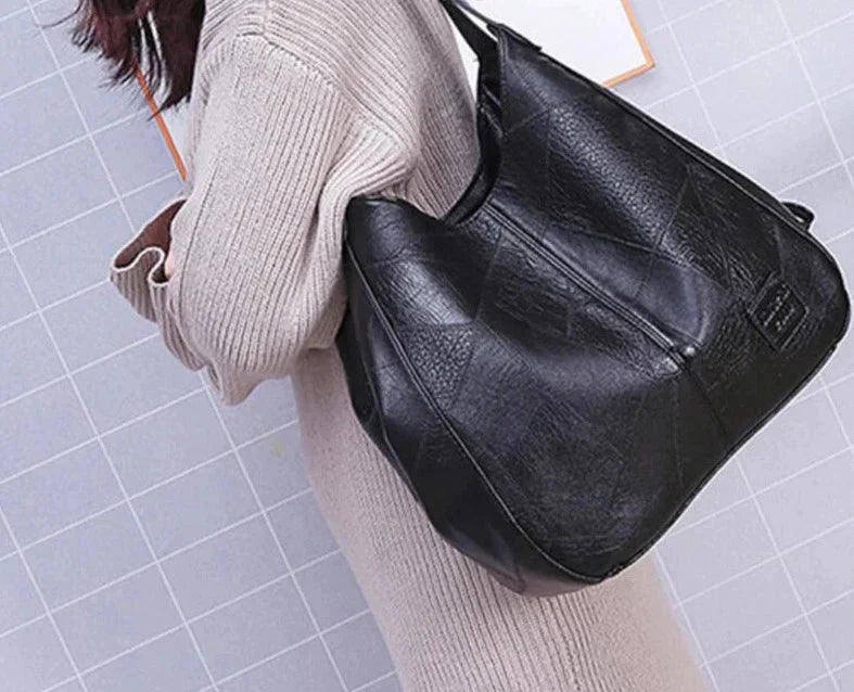 Grand sac à main en cuir pour femmes – modèle élégant et spacieux