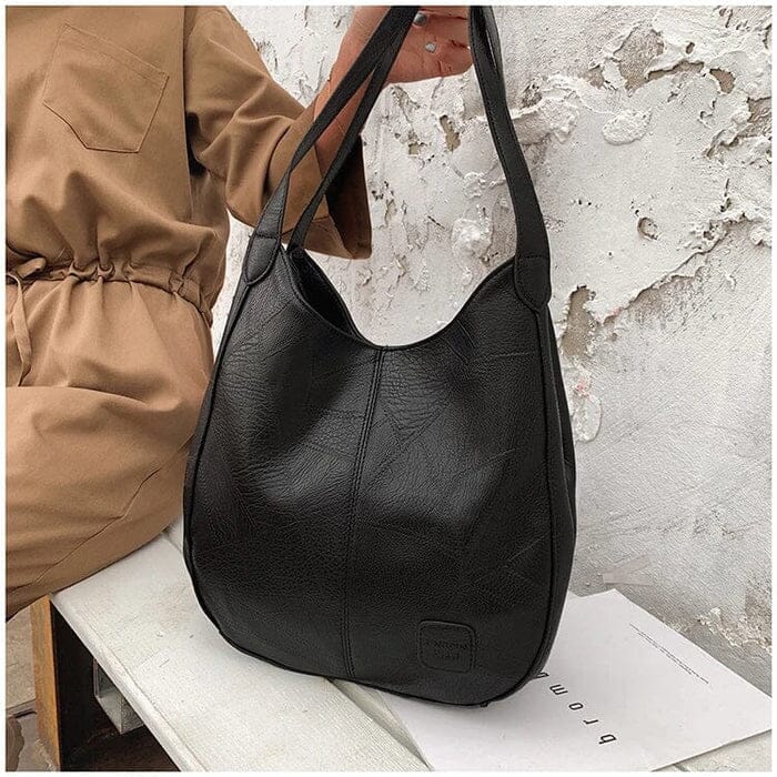Grand sac à main en cuir pour femmes – modèle élégant et spacieux