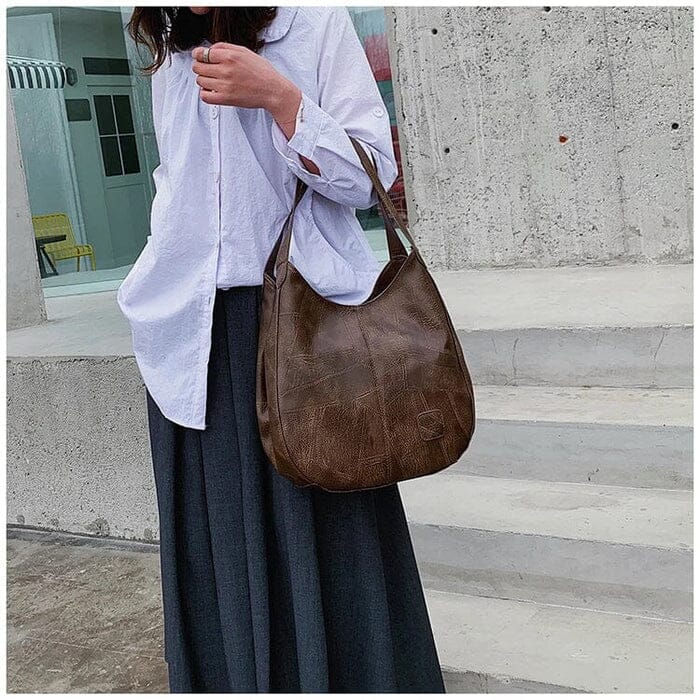 Grand sac à main en cuir pour femmes – modèle élégant et spacieux