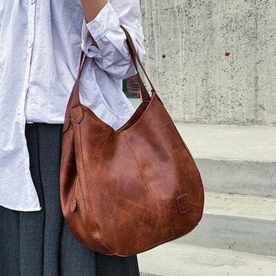 Grand sac à main en cuir pour femmes – modèle élégant et spacieux