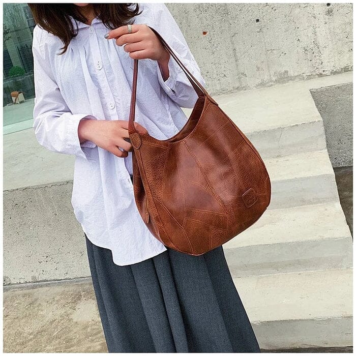 Grand sac à main en cuir pour femmes – modèle élégant et spacieux