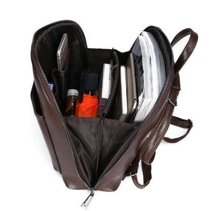 Saskia - Sac à dos classique avec double ouverture à zip