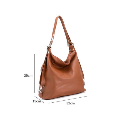 Sac shopper pour femmes en cuir - portable en tant que sac à bandoulière ou sac à dos
