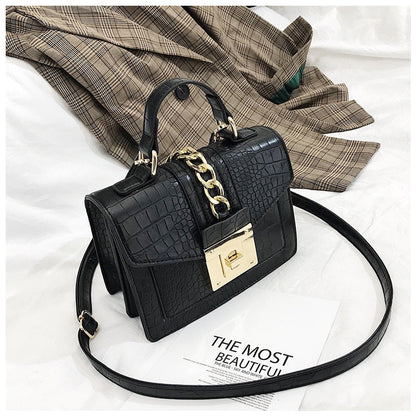Sac à main designer pour femmes – Imprimé serpent avec fermeture à chaîne