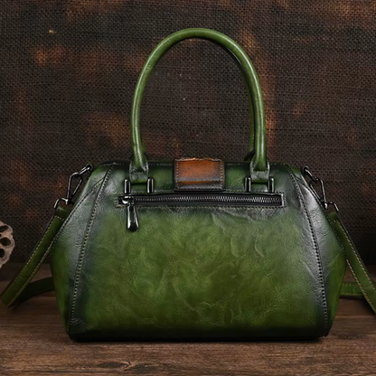 Florina - Sac à main en cuir avec gravure et motif floral