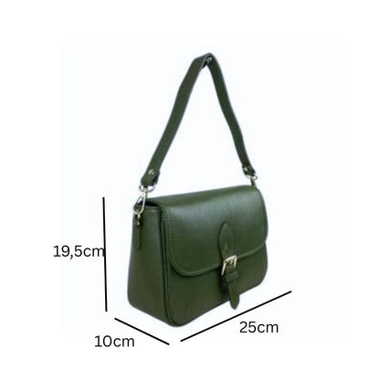 Sac à main en cuir pour femmes italien avec poche arrière