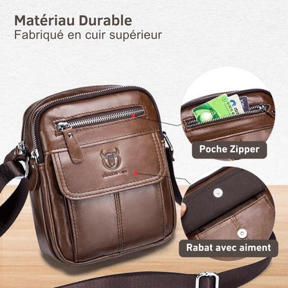 Sacoche Bandoulière en Cuir à Rabat pour Homme