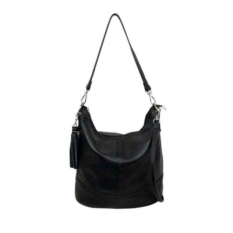 Sac à bandoulière en cuir italien pour femmes - sac de shopping pratique