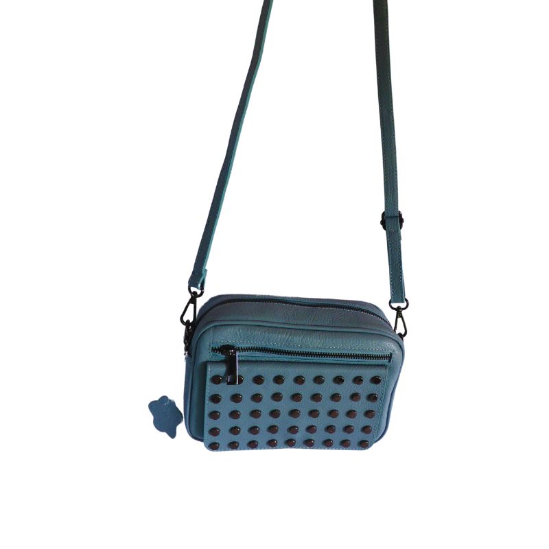 Sac à main en cuir italien - Sac bandoulière avec détails en clous