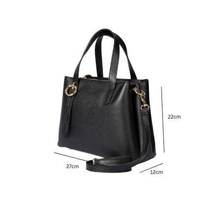 Sac à bandoulière en cuir italien élégant de taille moyenne - stylé et polyvalent