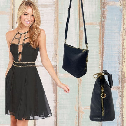 Sac à main en cuir véritable pour femmes élégant - Polyvalent et stylé