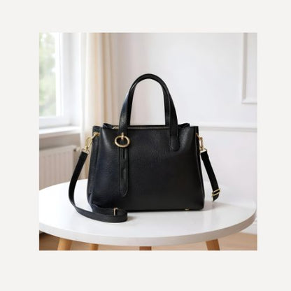 Sac à bandoulière en cuir italien élégant de taille moyenne - stylé et polyvalent