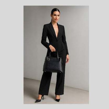 Sac à bandoulière en cuir italien élégant de taille moyenne - stylé et polyvalent