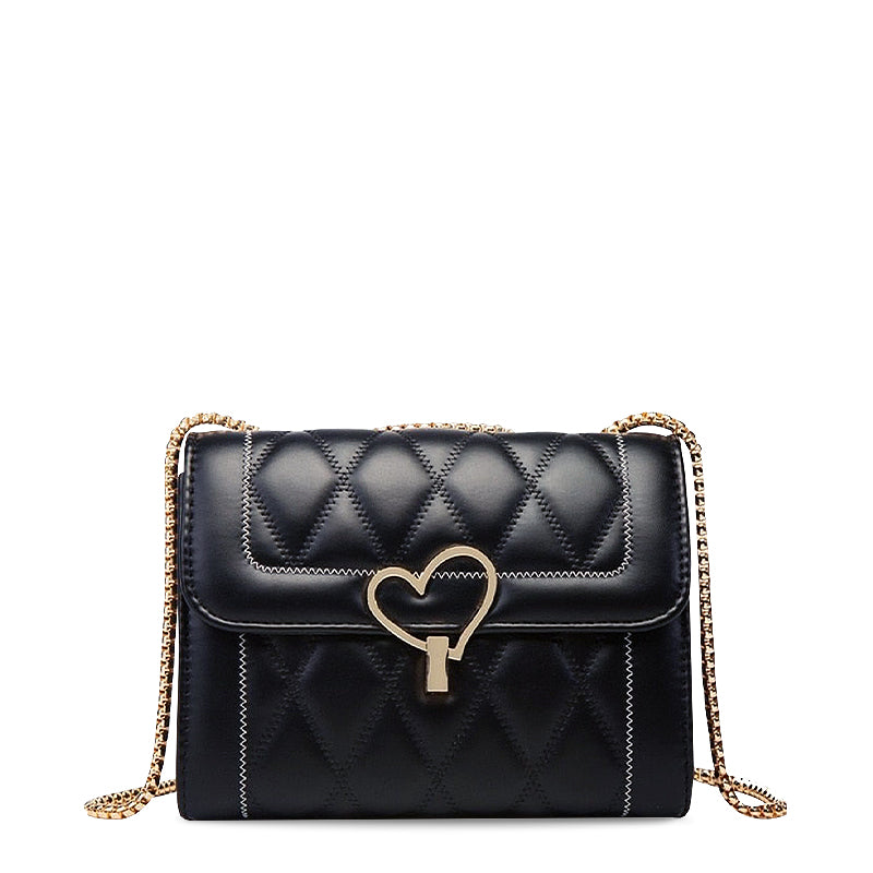 Sac à bandoulière tendance avec détail en cœur – Compact et chic
