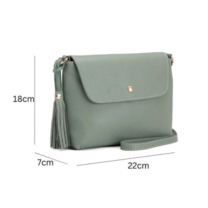 Sac à bandoulière en cuir pour femmes italien avec des détails élégants - design épuré