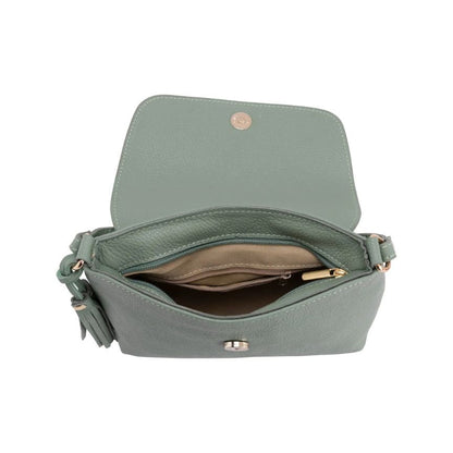 Sac à bandoulière en cuir pour femmes italien avec des détails élégants - design épuré