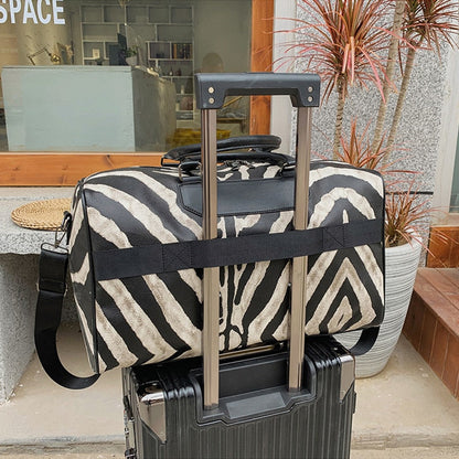 Sac de Voyage en Cuir Zèbre pour Femme