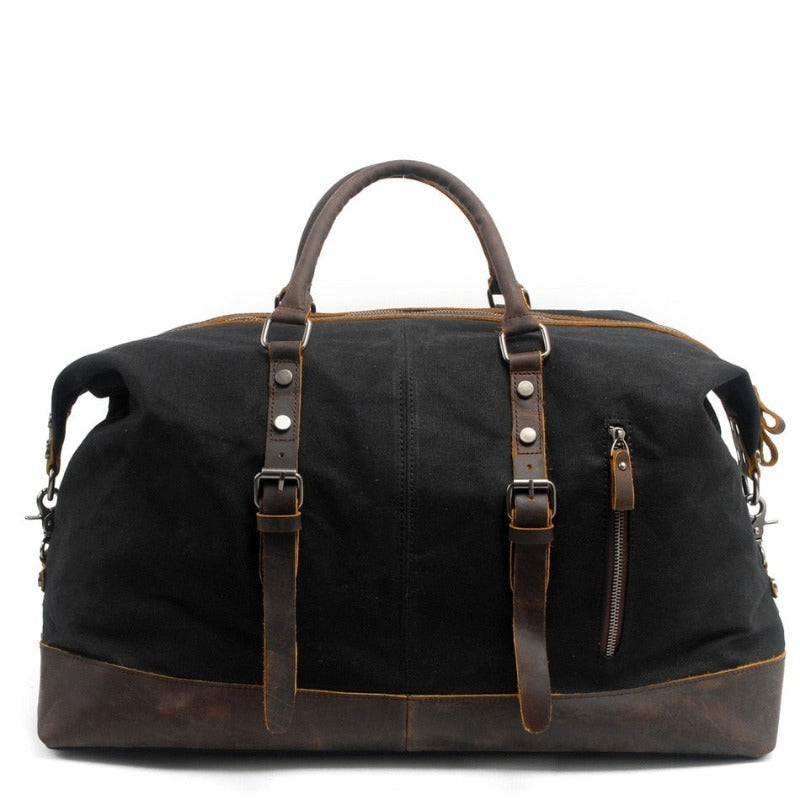 Sac de Voyage à Bandoulière Rétro en Toile Homme