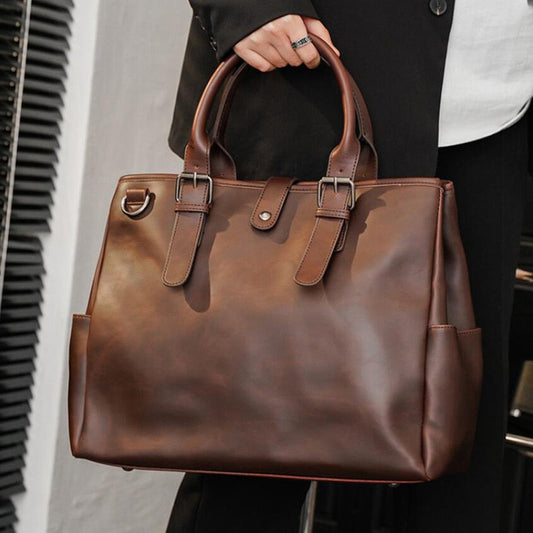 Sac Weekend Elégant en Cuir pour Homme