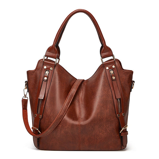 Sac Cabas en Cuir Vintage pour Femme