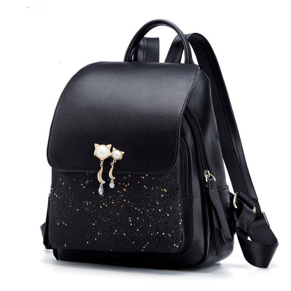 Sac à Dos en Cuir Chic avec Fermeture Éclair pour Femme