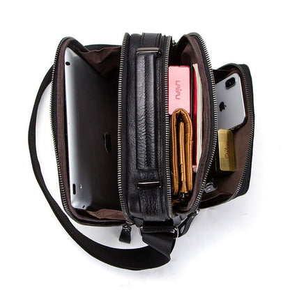 Sac Bandoulière en Cuir Polyvalent et Elégant pour Homme