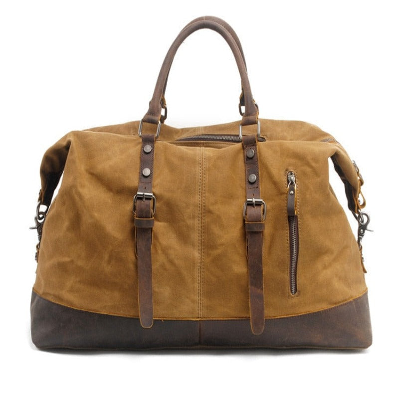 Sac de Voyage à Bandoulière Rétro en Toile Homme