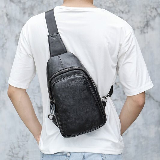 Sacoche de Poitrine en Cuir pour Homme
