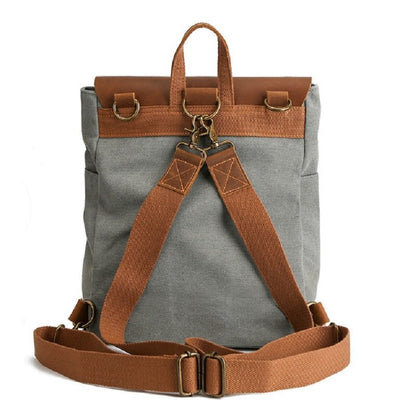 Sac Ordinateur à Dos à Bandoulière Vintage en Toile