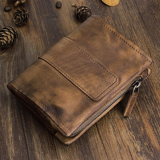 Portefeuille & Billets de Luxe Vintage en Cuir