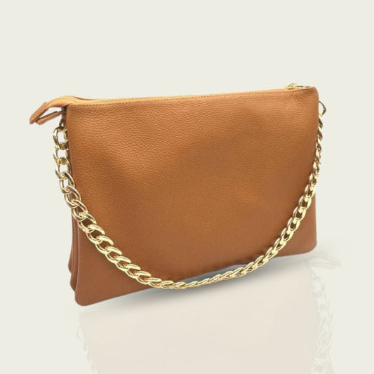 Sac à main en cuir italien avec détails en chaîne