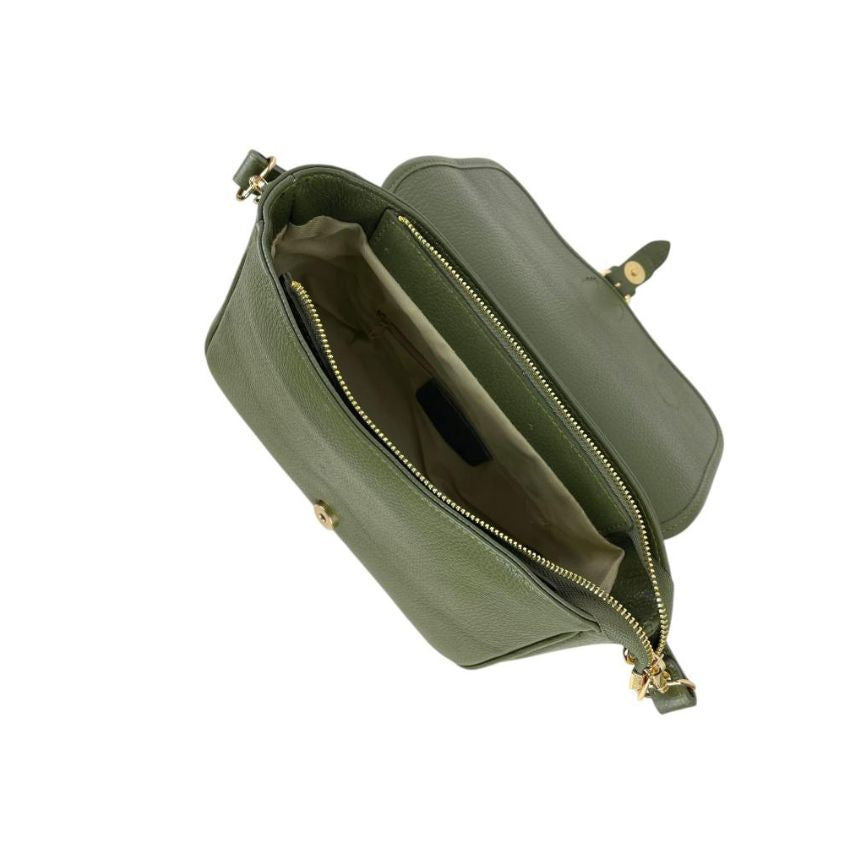 Sac à main en cuir pour femmes italien avec poche arrière