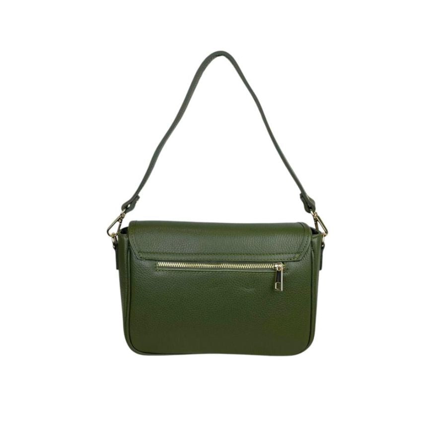Sac à main en cuir pour femmes italien avec poche arrière