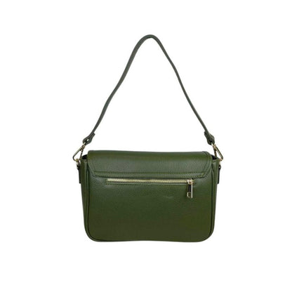 Sac à main en cuir pour femmes italien avec poche arrière