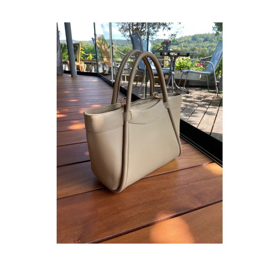 Sac en cuir Hobo italien pour femmes - Sac à main pour le bureau, le shopping et le quotidien