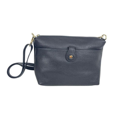 Sac à main pour femmes en cuir italien - Poche avant avec bouton