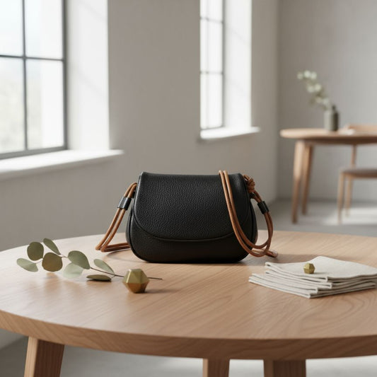 Sac à main en cuir élégant pour femmes - compact, spacieux, simple