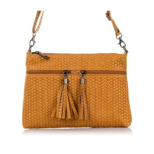 Sac à main en cuir italien - Design tissé élégant et polyvalent