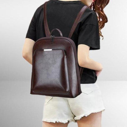 Saskia - Sac à dos classique avec double ouverture à zip
