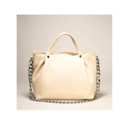 Sac à bandoulière en cuir italien avec détails en chaîne